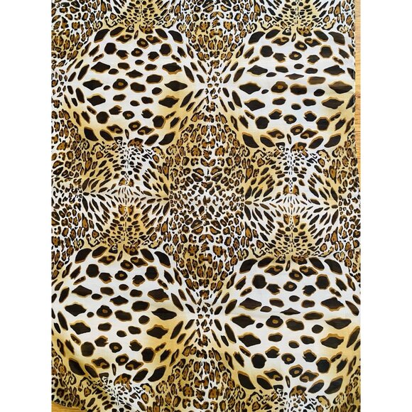 Leopard Print Women's Fashion Scarf, Lightweight Animal Print Scarf - Picture 3 of 5